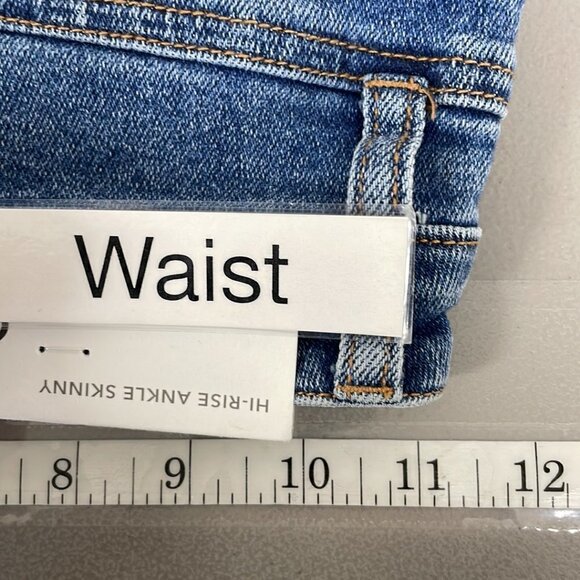 Insane Gene Jeans NWT Hi-Rise Ankle Skinny Medium Wash Blue Denim Size 1 24 - Picture 11 of 13